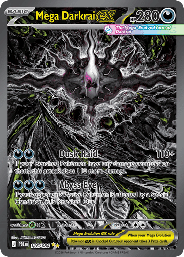 2026 Pokémon TCG Pitch Black Mega Darkrai ex Special Illustration Rare 116/084