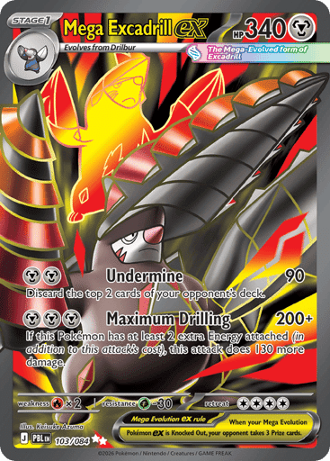 2026 Pokémon TCG Pitch Black Mega Excadrill ex Ultra Rare 103/084