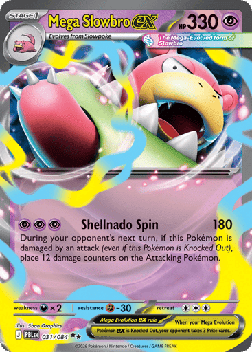 2026 Pokémon TCG Pitch Black Mega Slowbro ex Double Rare 031/084