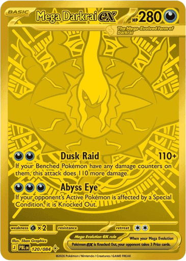2026 Pokémon TCG Pitch Black Mega Darkrai ex Mega Hyper Rare 120/084