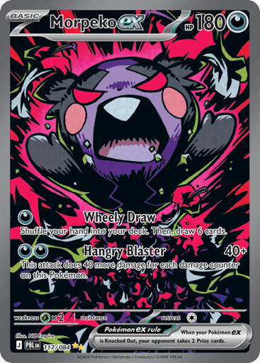2026 Pokémon TCG Pitch Black Morpeko ex Special Illustration Rare 117/084