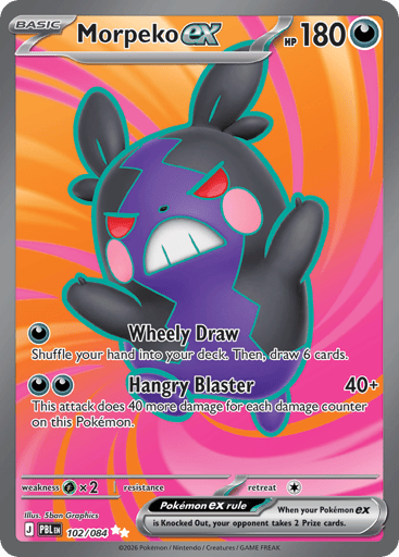 2026 Pokémon TCG Pitch Black Morpeko ex Ultra Rare 102/084