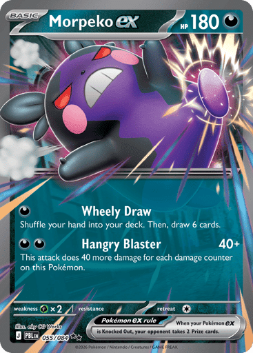 2026 Pokémon TCG Pitch Black Morpeko ex Double Rare 055/084