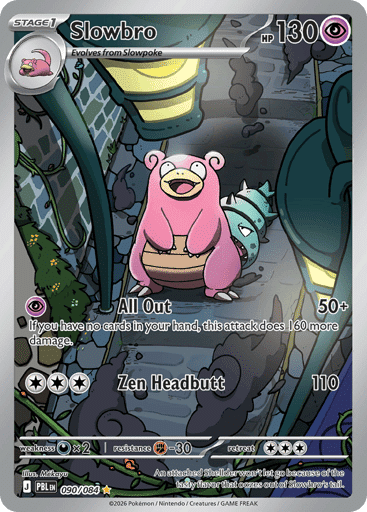 2026 Pokémon TCG Pitch Black Slowbro Illustration Rare 090/084