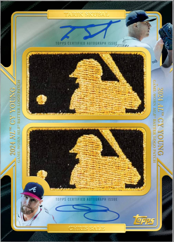 2025 Topps Chrome Dual Gold Logoman Autographs Chris Sale Tarik Skubal 1/1