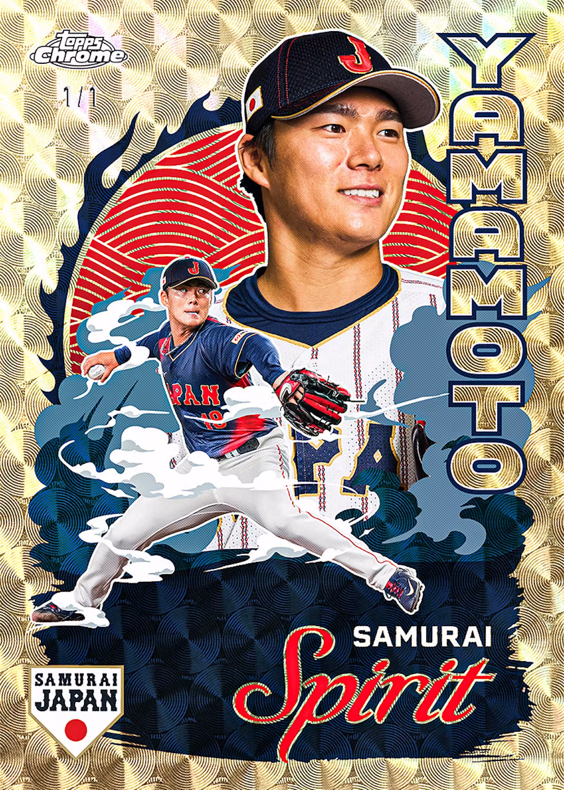 2026 Topps Chrome Team Samurai Japan Yamamoto Samurai Spirit SuperFractor 1 of 1